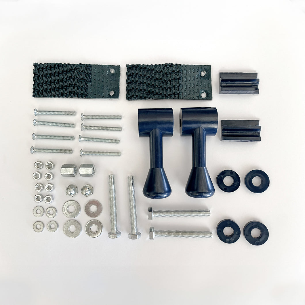 CladMate Accessory Pack with replacement bolts, nuts, handles, and rubber grips for all CladMate models